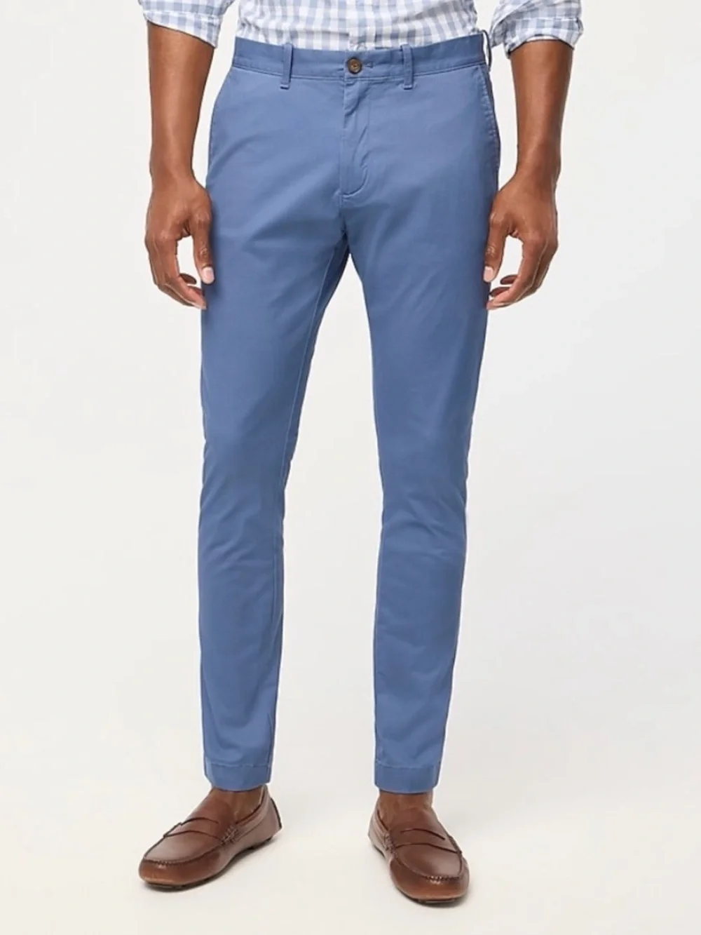 J.Crew Men’s 250 Chino Khakis Skinny Fit Pants in Blue 33/32